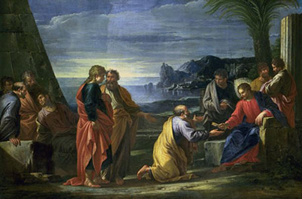 christ presenting the keys to saint peter attributed